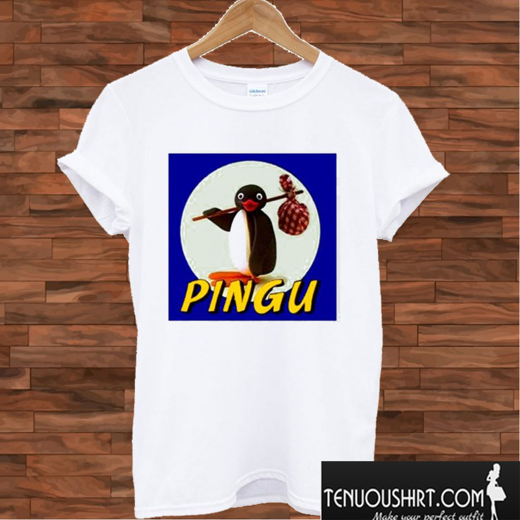 a bathing pingu shirt