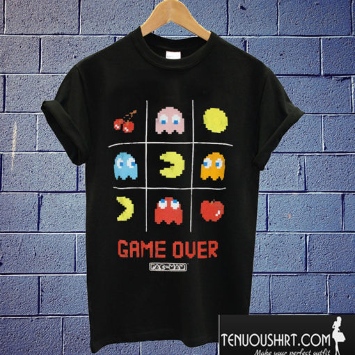 Pacman Game Over Mens T shirt
